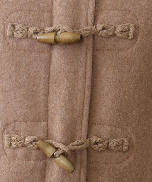 coen（コーエン）の「メルトンロングダッフルコート◆（ダッフルコート・レディース・ベージュ/ネイビー・LARGE/MEDIUM）」の4枚目の写真