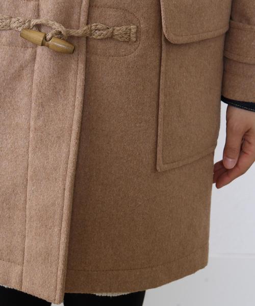 coen（コーエン）の「メルトンロングダッフルコート◆（ダッフルコート・レディース・ベージュ/ネイビー・LARGE/MEDIUM）」の5枚目の写真
