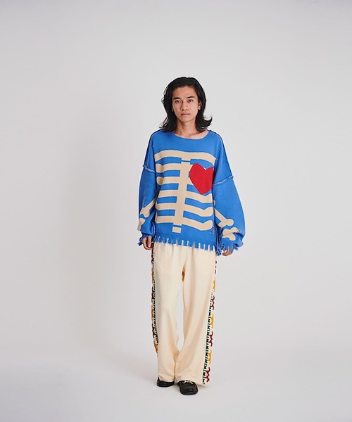 DISCOVERED（ディスカバード）の「BONE KNIT（ニット/セーター・メンズ・ブラック/グレー/グリーン・SMALL/LARGE）」の8枚目の写真