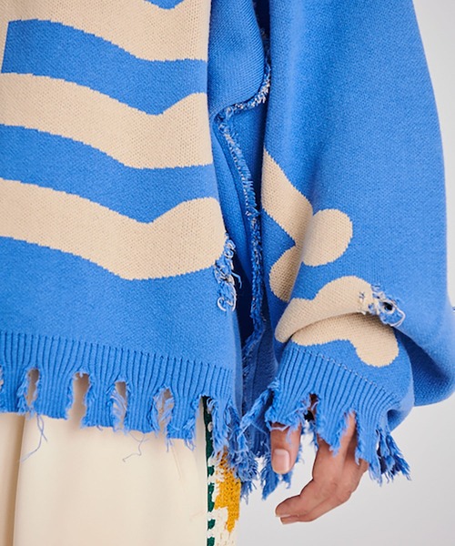 DISCOVERED（ディスカバード）の「BONE KNIT（ニット/セーター・メンズ・ブラック/グレー/グリーン・SMALL/LARGE）」の10枚目の写真
