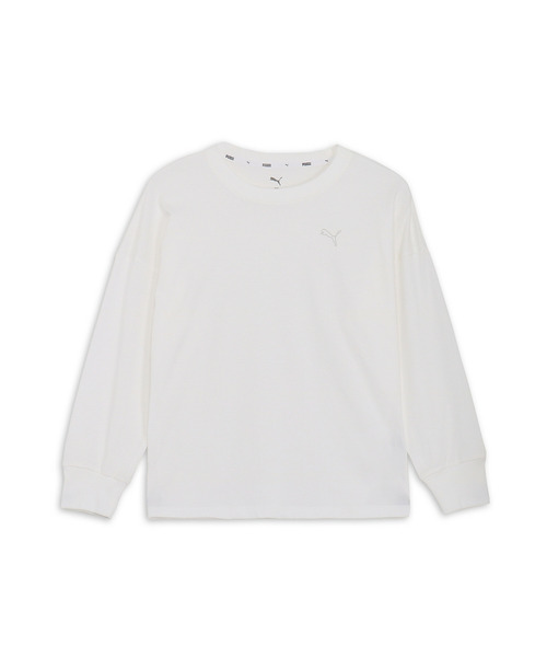 PUMA(プーマ)の「PUMA プーマ ウィメンズ ESS MX キャット ロゴ リラックス 長袖 Tシャツ(Tシャツ/カットソー・レディース・ホワイト/ブラック・MEDIUM/SMALL/LARGE/X-LARGE)」の2枚目の写真