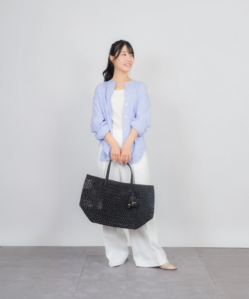 Rivel(リヴェル)の「【Rabarany】かごバッグ ラフィア素材 トートバッグ メッシュ ハンドメイド(かごバッグ・レディース・ダークブラウン/ナチュラル/ブラック・FREE)」の15枚目の写真