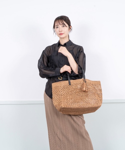 Rabarny　ラフィアバッグ　新品タグ付き セール】【Rabarany】かごバッグ ラフィア素材 トートバッグ