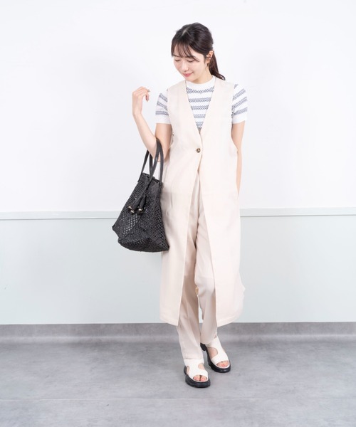 Rivel(リヴェル)の「【Rabarany】かごバッグ ラフィア素材 トートバッグ メッシュ ハンドメイド(かごバッグ・レディース・ダークブラウン/ナチュラル/ブラック・FREE)」の11枚目の写真