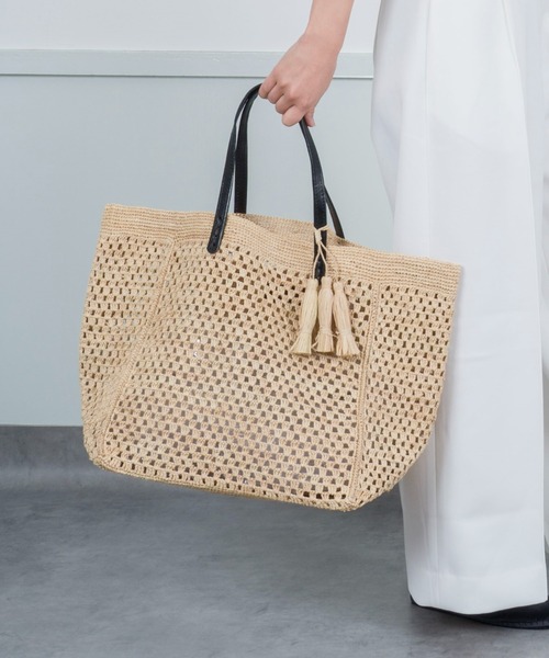 Rabarny　ラフィアバッグ　新品タグ付き セール】【Rabarany】かごバッグ ラフィア素材 トートバッグ
