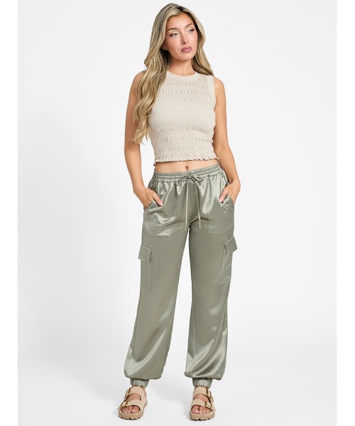 Guess（ゲス）の「NEW Marzia Gathered Jogger パンツ レディース（その他パンツ・レディース・カーキ/ネイビー・X-SMALL/SMALL/MEDIUM/LARGE）」の18枚目の写真