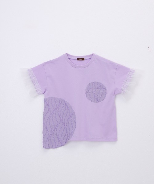 unica(ユニカ)の「パッチワークワンポケットT(Tシャツ/カットソー・レディース・ブラック/ライトパープル/オフホワイト・F)」の16枚目の写真