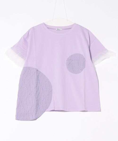 unica(ユニカ)の「パッチワークワンポケットT(Tシャツ/カットソー・レディース・ブラック/ライトパープル/オフホワイト・F)」の22枚目の写真