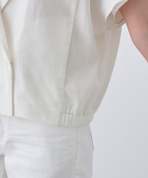 INDIVI（インディヴィ）の「【通気性◎撥水／UVケア】フレンチスリーブ ブラウスライクジャケット（テーラードジャケット・レディース・ダークブラウン/オフホワイト/ネイビー系5・05/13/15 /34/38）」の22枚目の写真