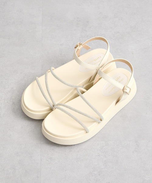 ORiental TRaffic(オリエンタルトラフィック)の「ORiental TRaffic ラインストーンサンダル(サンダル・レディース・アイボリー/ブラック・S/M/L)」の9枚目の写真