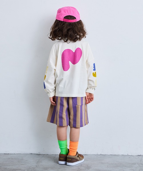 MARKEY'S(マーキーズ)の「ミニ裏毛ストライプワイドタックハーフパンツ(その他パンツ・キッズ・ブラック/イエロー/パープル/レッド・80/90/100/110/120/130/140/150)」の19枚目の写真