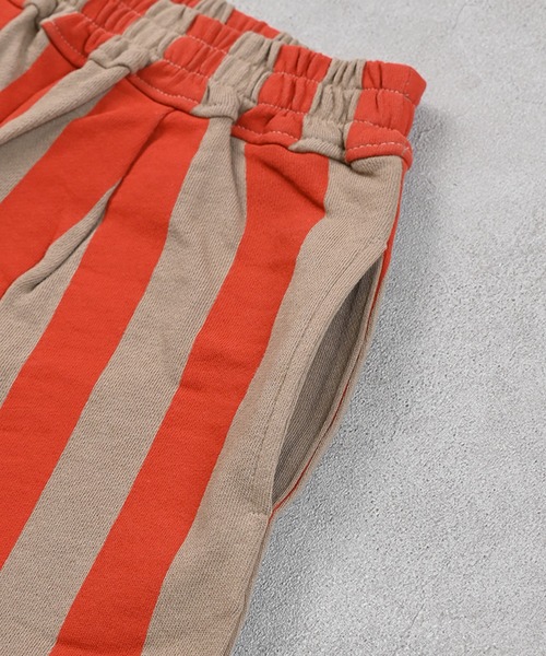 MARKEY'S(マーキーズ)の「ミニ裏毛ストライプワイドタックハーフパンツ(その他パンツ・キッズ・ブラック/イエロー/パープル/レッド・80/90/100/110/120/130/140/150)」の7枚目の写真