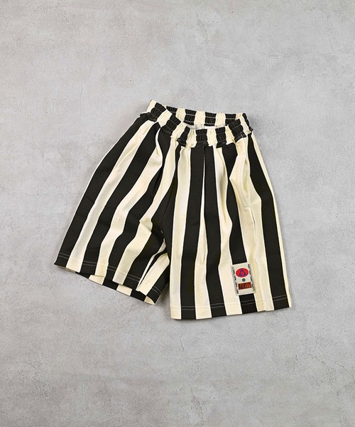 MARKEY'S(マーキーズ)の「ミニ裏毛ストライプワイドタックハーフパンツ(その他パンツ・キッズ・ブラック/イエロー/パープル/レッド・80/90/100/110/120/130/140/150)」の12枚目の写真