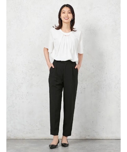 HARUYAMA(ハルヤマ)の「【ウォッシャブル】5分袖 2WAYバー取り外しブラウス UVカット 透けにくい 無地 SOFFICE 春夏(シャツ/ブラウス・レディース・ベージュ/イエロー/オフホワイト・S/LL/L/M)」の14枚目の写真