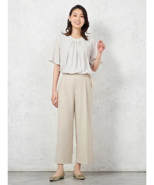 HARUYAMA(ハルヤマ)の「【ウォッシャブル】5分袖 2WAYバー取り外しブラウス UVカット 透けにくい 無地 SOFFICE 春夏(シャツ/ブラウス・レディース・ベージュ/イエロー/オフホワイト・S/LL/L/M)」の15枚目の写真