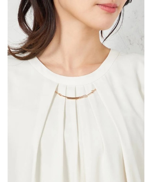 HARUYAMA(ハルヤマ)の「【ウォッシャブル】5分袖 2WAYバー取り外しブラウス UVカット 透けにくい 無地 SOFFICE 春夏(シャツ/ブラウス・レディース・ベージュ/イエロー/オフホワイト・S/LL/L/M)」の8枚目の写真