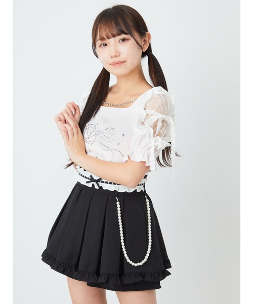 tシャツ キラキラリボンプリンセスちびTE レディース セール】キラキラリボンプリンセスちびTE（Tシャツ/カットソー