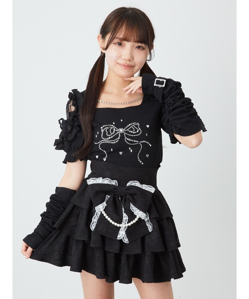 tシャツ キラキラリボンプリンセスちびTE レディース セール】キラキラリボンプリンセスちびTE（Tシャツ/カットソー