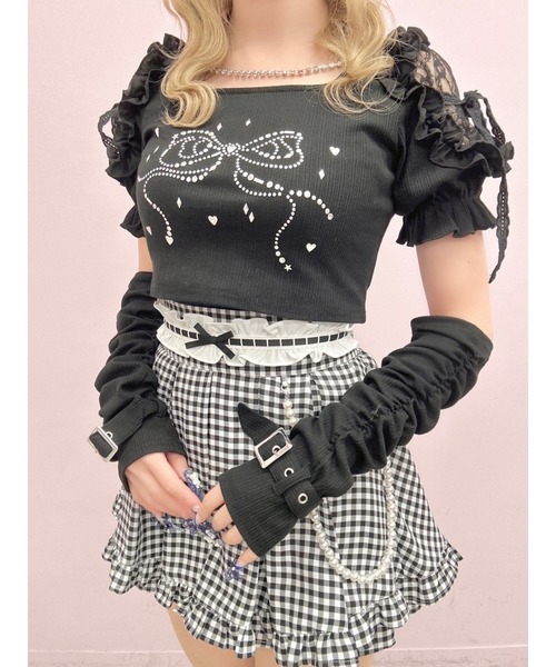 tシャツ キラキラリボンプリンセスちびTE レディース セール】キラキラリボンプリンセスちびTE（Tシャツ/カットソー