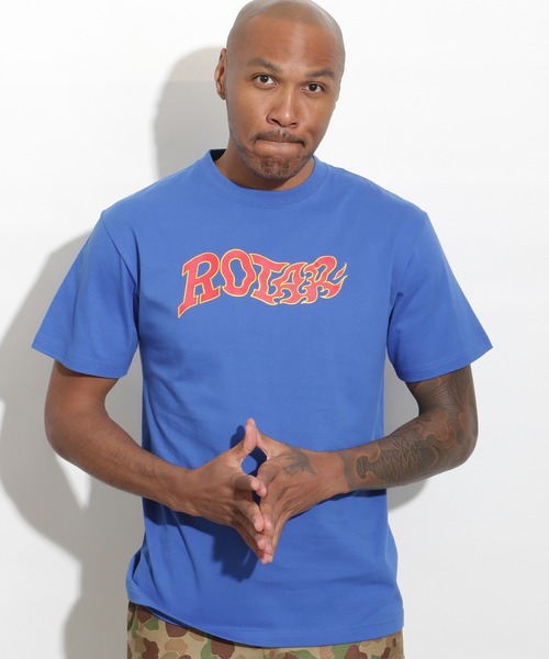 ROTAR(ローター)の「Fire LOGO Tee(Tシャツ/カットソー・メンズ・ブラック/ホワイト/グリーン系その他/ロイヤルブルー・SMALL/MEDIUM/LARGE/X-LARGE)」の4枚目の写真