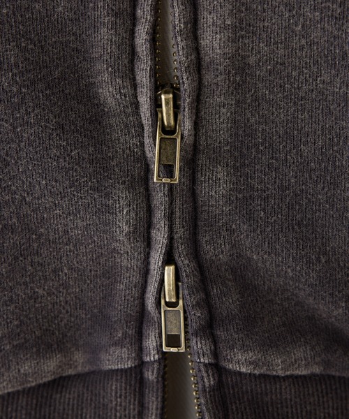 one after another NICE CLAUP（ワンアフターアナザーナイスクラップ）の「セットアップ対応/裏毛ダブルジップパーカー（パーカー・レディース・オフホワイト/スミクロ/杢グレー/カーキ・FREE）」の11枚目の写真