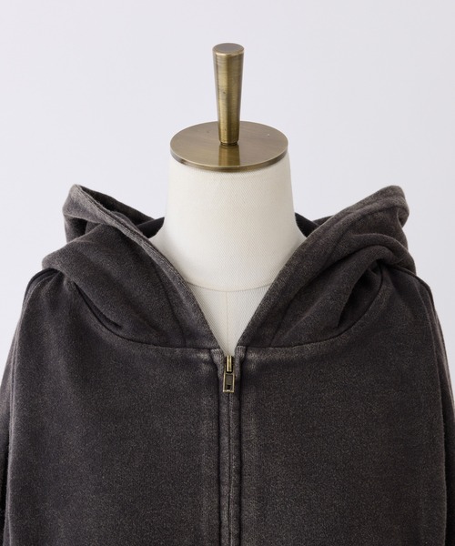 one after another NICE CLAUP（ワンアフターアナザーナイスクラップ）の「セットアップ対応/裏毛ダブルジップパーカー（パーカー・レディース・オフホワイト/スミクロ/杢グレー/カーキ・FREE）」の10枚目の写真