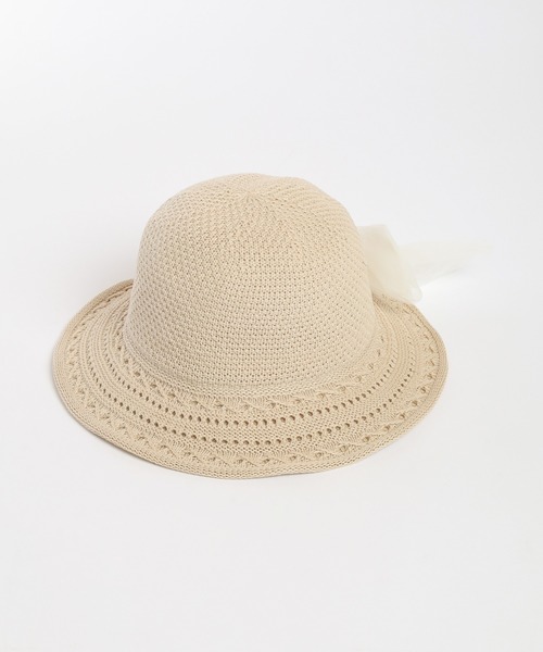 Honeys（ハニーズ）の「透かし編リボン付ハット（ハット・レディース・ベージュ系その他/ベージュ系その他2/モカ・FREE）」の15枚目の写真