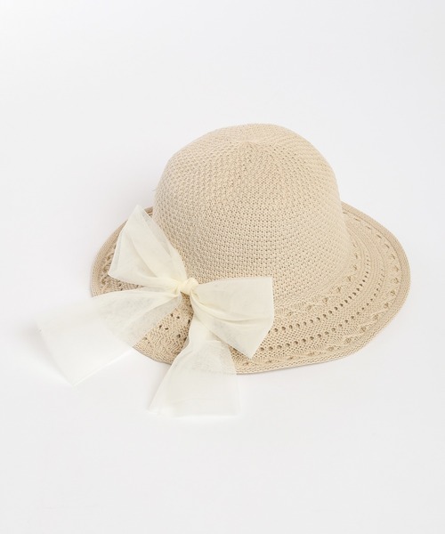 Honeys（ハニーズ）の「透かし編リボン付ハット（ハット・レディース・ベージュ系その他/ベージュ系その他2/モカ・FREE）」の16枚目の写真