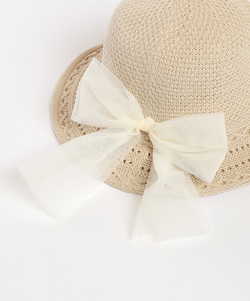 Honeys（ハニーズ）の「透かし編リボン付ハット（ハット・レディース・ベージュ系その他/ベージュ系その他2/モカ・FREE）」の17枚目の写真