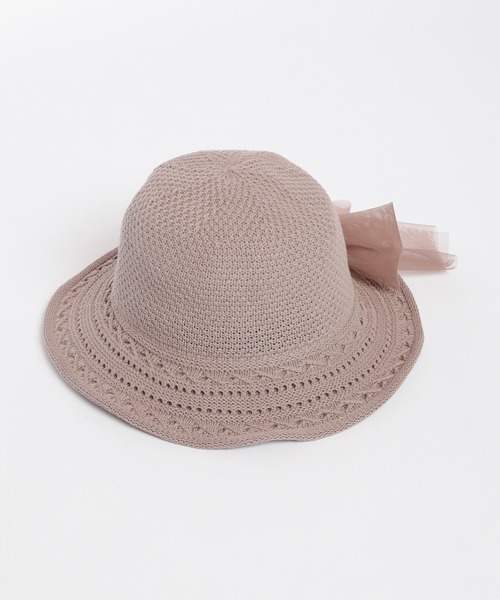 Honeys（ハニーズ）の「透かし編リボン付ハット（ハット・レディース・ベージュ系その他/ベージュ系その他2/モカ・FREE）」の18枚目の写真