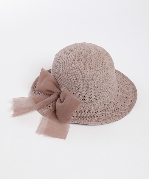 Honeys（ハニーズ）の「透かし編リボン付ハット（ハット・レディース・ベージュ系その他/ベージュ系その他2/モカ・FREE）」の19枚目の写真