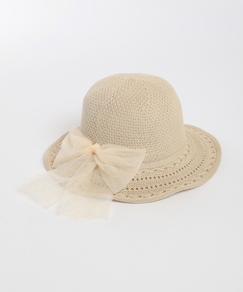 Honeys（ハニーズ）の「透かし編リボン付ハット（ハット・レディース・ベージュ系その他/ベージュ系その他2/モカ・FREE）」の22枚目の写真