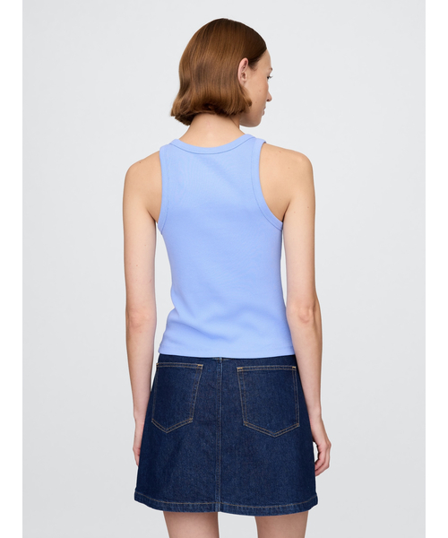GAP(ギャップ)の「モダン リブ GAPロゴ ホルターネックタンクトップ(タンクトップ・レディース・ブルー/オフホワイト/ブラック/ブルー系その他・L/XS/M/XL/S/XXS)」の7枚目の写真
