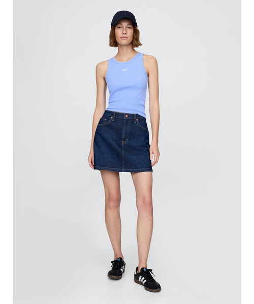 GAP(ギャップ)の「モダン リブ GAPロゴ ホルターネックタンクトップ(タンクトップ・レディース・ブルー/オフホワイト/ブラック/ブルー系その他・L/XS/M/XL/S/XXS)」の8枚目の写真