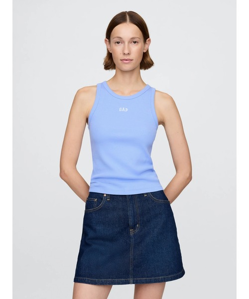 GAP(ギャップ)の「モダン リブ GAPロゴ ホルターネックタンクトップ(タンクトップ・レディース・ブルー/オフホワイト/ブラック/ブルー系その他・L/XS/M/XL/S/XXS)」の6枚目の写真