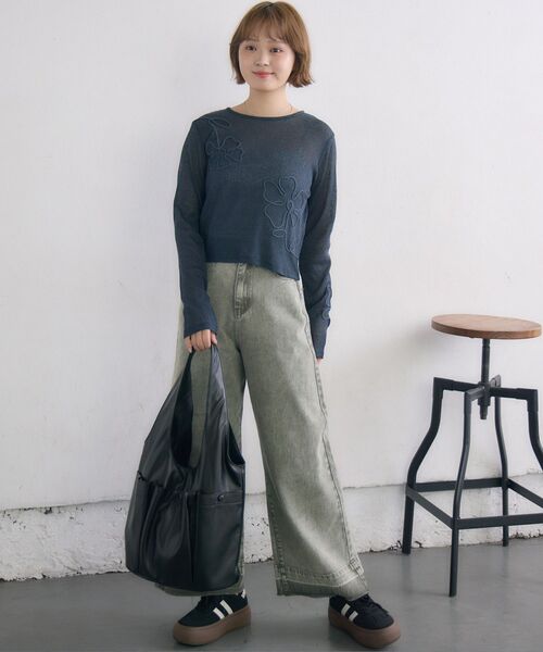 RETRO GIRL（レトロガール）の「3ポケットトートバッグ（トートバッグ・レディース・ブラック/ナチュラル/ブラウン・ONE SIZE）」の16枚目の写真