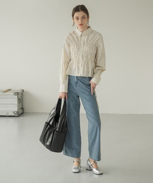 RETRO GIRL（レトロガール）の「3ポケットトートバッグ（トートバッグ・レディース・ブラック/ナチュラル/ブラウン・ONE SIZE）」の18枚目の写真