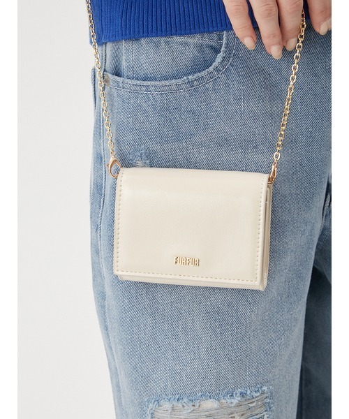 FURFUR(ファーファー)の「【WEB限定カラー】ミニウォレットショルダー(名刺入れ・レディース・アイボリー/ピンク/オリーブ/シルバー/ブラック/ブラウン/グレイッシュベージュ・FREE)」の18枚目の写真