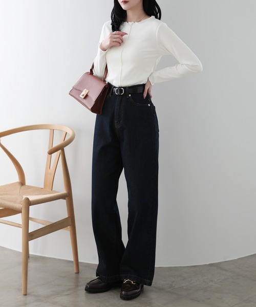 SUNFLOWER EIGHT（サンフラワーエイト）の「2wayメロウロングスリーブ（Tシャツ/カットソー・レディース・ライトグレー/ベージュ/オフホワイト/ブラック・FREE）」の12枚目の写真