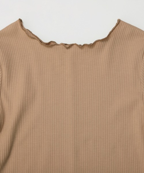 SUNFLOWER EIGHT（サンフラワーエイト）の「2wayメロウロングスリーブ（Tシャツ/カットソー・レディース・ライトグレー/ベージュ/オフホワイト/ブラック・FREE）」の6枚目の写真