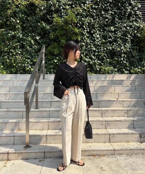 未使用 ル フィル ボンディング ジャージプルオーバー ワイドスリーブ 白 未使用 ル フィル ボンディング ジャージプルオーバー ワイド