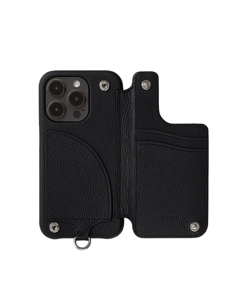 大型セールや時期 BALLON CINQブラック×ブラックスタッズDEMIUiPhone14Pro iPhoneアクセサリー