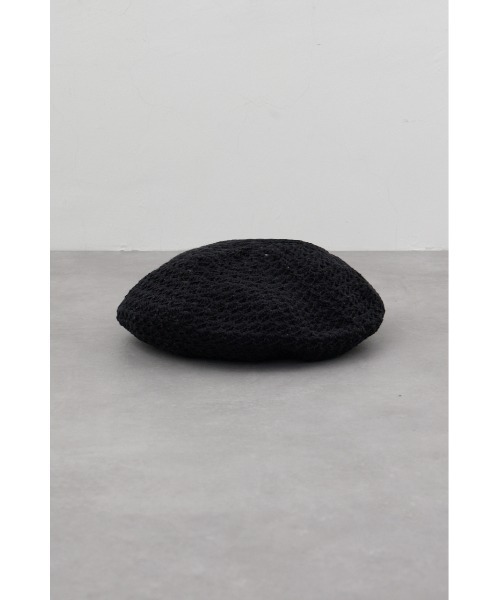 AZUL by moussy（アズールバイマウジー）の「カギアミニットベレー（ハンチング/ベレー帽・レディース・アイボリー/ブラック・FREE）」の10枚目の写真