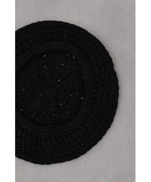 AZUL by moussy（アズールバイマウジー）の「カギアミニットベレー（ハンチング/ベレー帽・レディース・アイボリー/ブラック・FREE）」の14枚目の写真