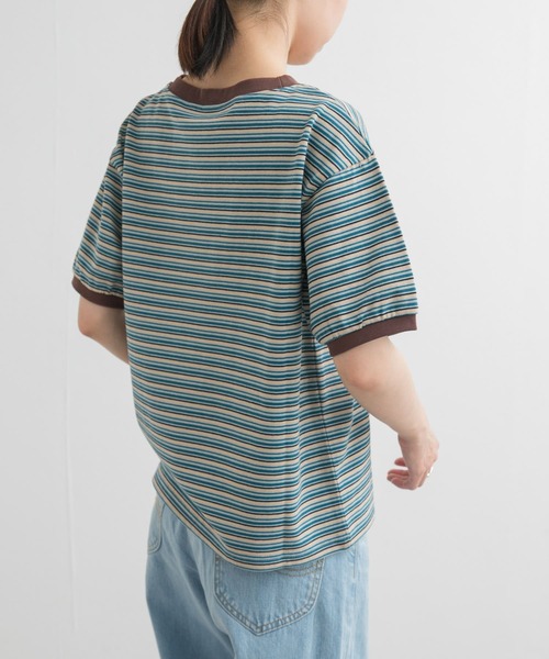 ★JUSTO★韓流スター ストライプTシャツ 3カラー 男女共用 701-ssmd-028-000.jpg
