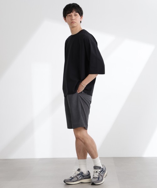 NANO universe（ナノユニバース）の「ルーズフィットワイドスリーブTシャツ 7分袖（Tシャツ/カットソー・メンズ・ブラック/ホワイト/ネイビー/その他1・L/M）」の11枚目の写真