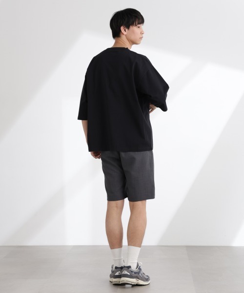 NANO universe（ナノユニバース）の「ルーズフィットワイドスリーブTシャツ 7分袖（Tシャツ/カットソー・メンズ・ブラック/ホワイト/ネイビー/その他1・L/M）」の13枚目の写真