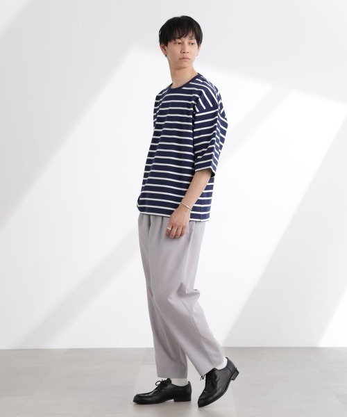 NANO universe（ナノユニバース）の「ルーズフィットワイドスリーブTシャツ 7分袖（Tシャツ/カットソー・メンズ・ブラック/ホワイト/ネイビー/その他1・L/M）」の18枚目の写真