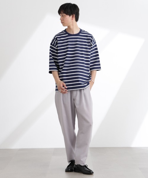 NANO universe（ナノユニバース）の「ルーズフィットワイドスリーブTシャツ 7分袖（Tシャツ/カットソー・メンズ・ブラック/ホワイト/ネイビー/その他1・L/M）」の19枚目の写真