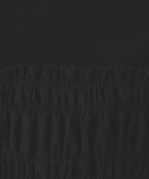 index（インデックス）の「シャーリングドッキングペプラムトップス【洗濯機洗い可】（Tシャツ/カットソー・レディース・キャメル/ブラック/ブラック系4・42/38/40/36）」の4枚目の写真